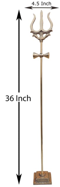 Brass Trishul - 4.5*4*36 Inch (Z138 K)