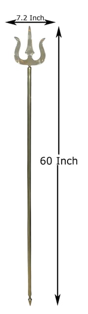 Brass Trishul - 7.2*0.75*60 Inch (Z138 V)