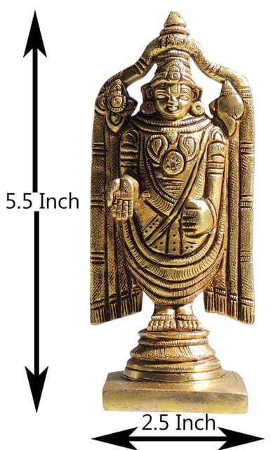 Brass Showpiece Tirupati Bala Ji God Idol Statue - 2.5*2*5.5 Inch (BS1549 C)