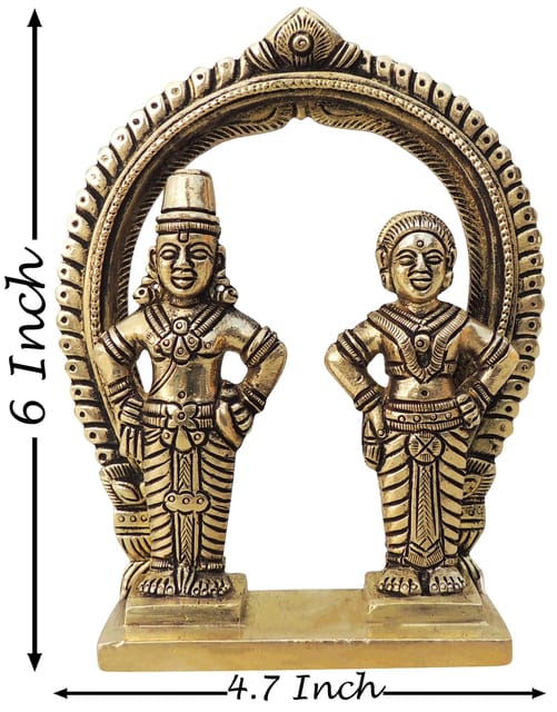 Brass Showpiece Rukmini Vitthal God Idol Statue - 4.7*1.2*6 Inch (BS1468 H)
