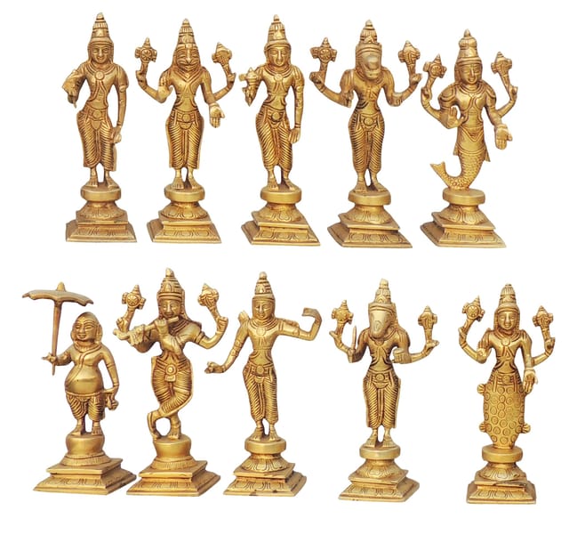 Brass Showpiece Das Avatar Statue - 4*.2.7*8.7 Inch (BS1280 E)