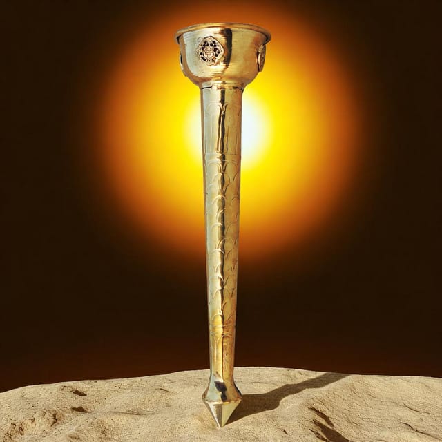 Brass Showpiece Mashal - 4.2*4.2*15 Inch (BS1435 E)