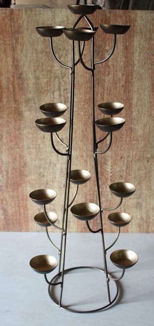 Iron Decorative T Light Holder With 17 Candle Holder - 3*3*24 Inch (I159 C)