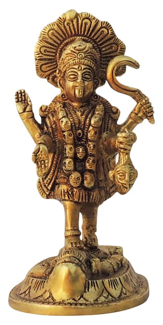 Brass Showpiece Kali Maa God Idol Statue - 4.5*2.7*6 Inch (BS1599 C)