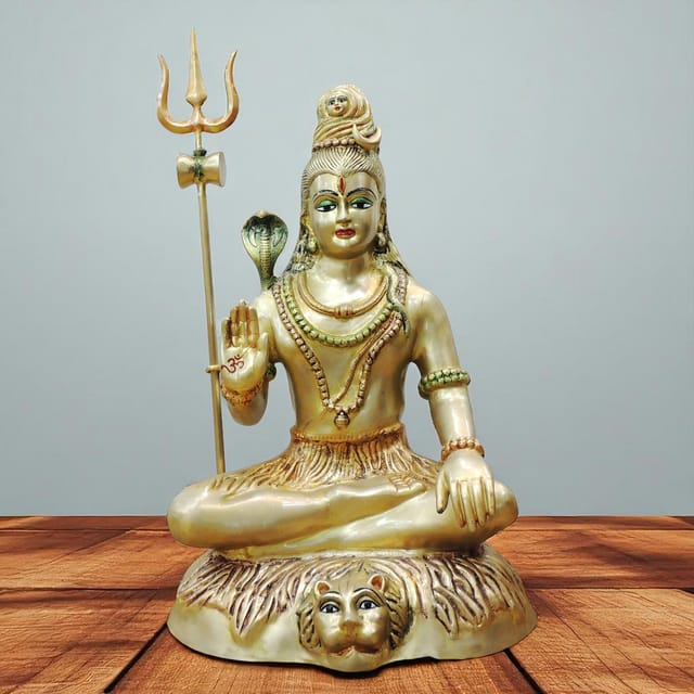 Brass Showpiece Shiv Ji God Idol Statue - 20*15*35 Inch (BS947 X)