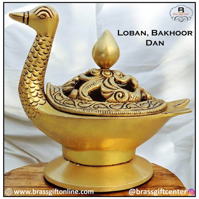 Brass Showpiece Duck Shape Loban, Bakhoor Dan (BS1681 E)