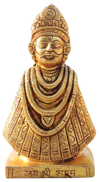 Brass Showpiece Khatu Shyam God Idol Statue - 3.5*3.5*5.7 Inch (BS1305 Y)