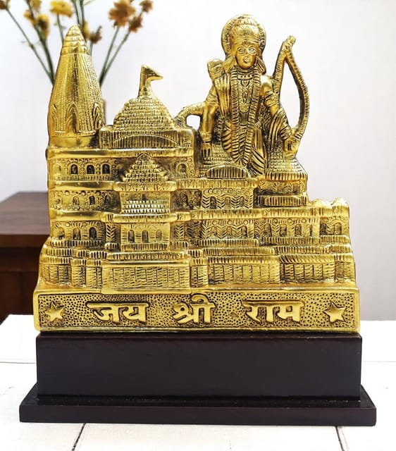 Aluminium Showpiece Ramji Ayodhya Mandir 8.5*2.5*10 Inch (AS470 B )