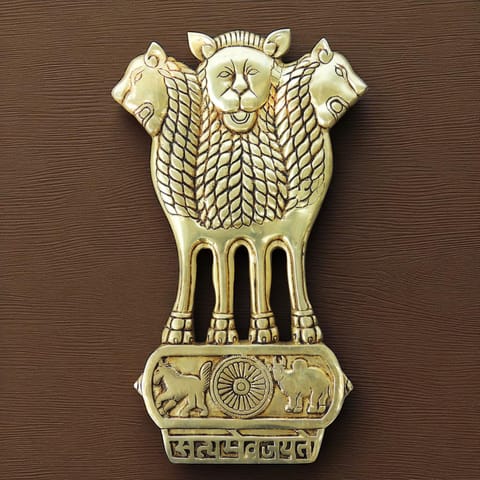 Brass Wall Hanging Showpiece Ashok Lath Statue - 8.5*0.5*14 Inch (BS1722 E)