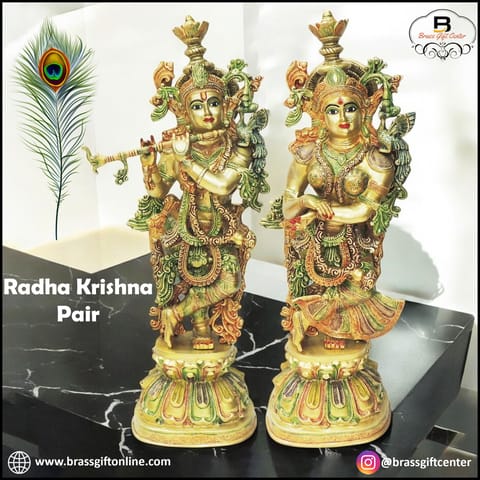 Brass Showpiece Radha Krishna God Idol Statue (BS1815)