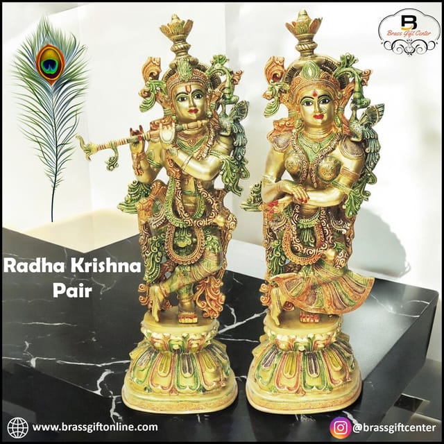 Brass Showpiece Radha Krishna God Idol Statue (BS1815)