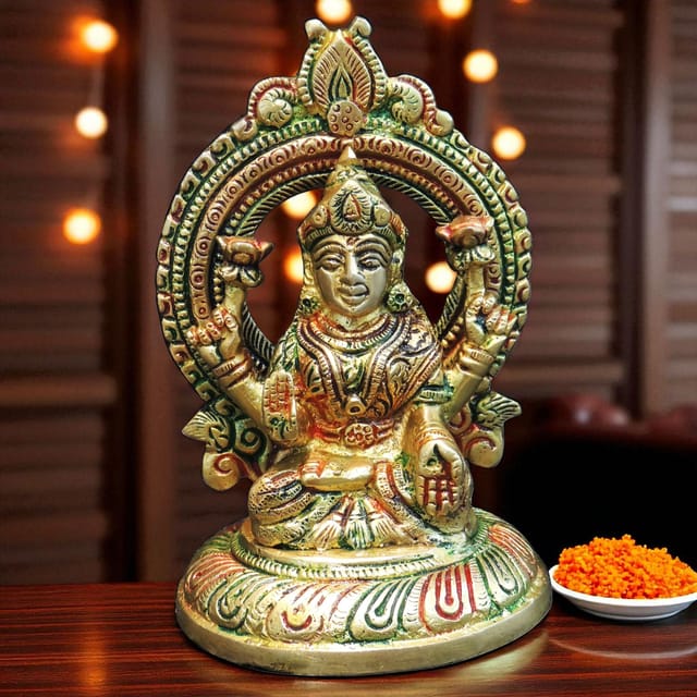 Brass Showpiece Laxmi Ji God Idol Statue - 3.6*3*5.5 Inch (BS1766 L)