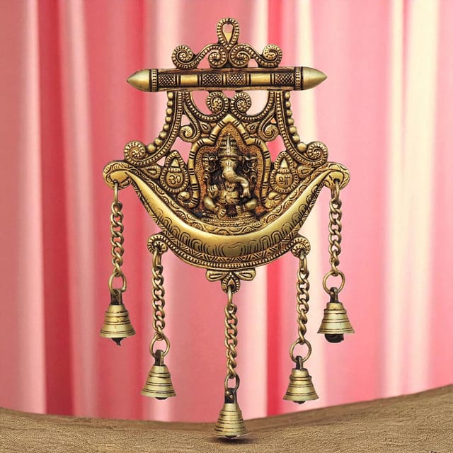 Brass Showpiece Ganesh Ji God Idol Statue - 7.3*1*12.5 Inch (BS1794 D)