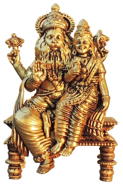 Brass Showpiece Narsingh Bhagwan God Idol Statue - 2.7*2.2*4.7 Inch (BS1807 E)