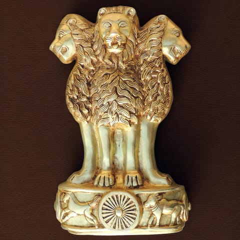 Brass Wall Hanging Ashok Stambh lath Statue - 10.2*2*16.5 Inch (BS1723 H)