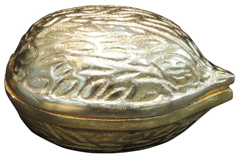 Aluminium Decorative Walnut Shape Dry Fruit Box No. 1 - 4*3*2.5 Inch (AT069 B)