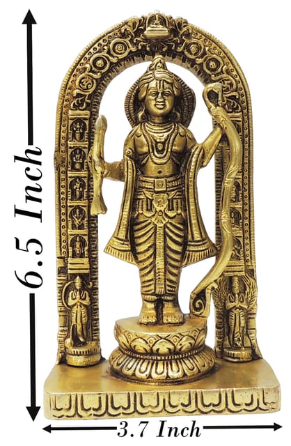 Brass Showpiece Ram Lala God Idol Statue - 3.7*2*6.5 Inch (BS1717 G)
