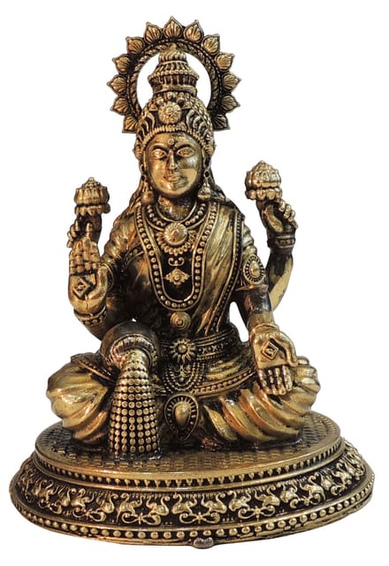 Brass Showpiece Laxmi Ji God Idol Statue - 4*3.5*5.5 Inch (BS1829 L)