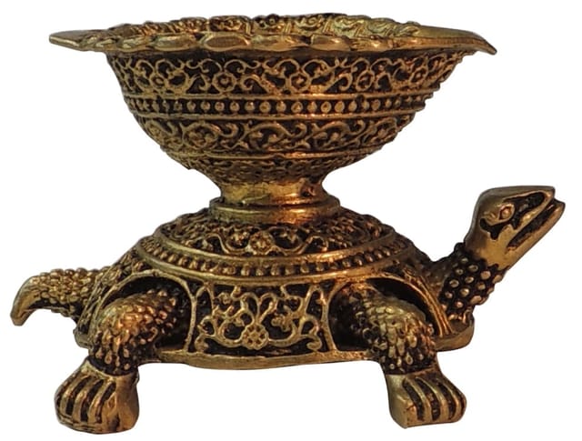 Brass Showpiece Tortoise Deepak God Idol Statue - 2.5*1.5*1.5 Inch (BS1821 C)