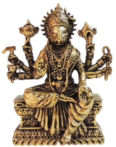 Brass Showpiece Varaha God Idol Statue - 2.2*1.2*4 Inch (BS1819 C)