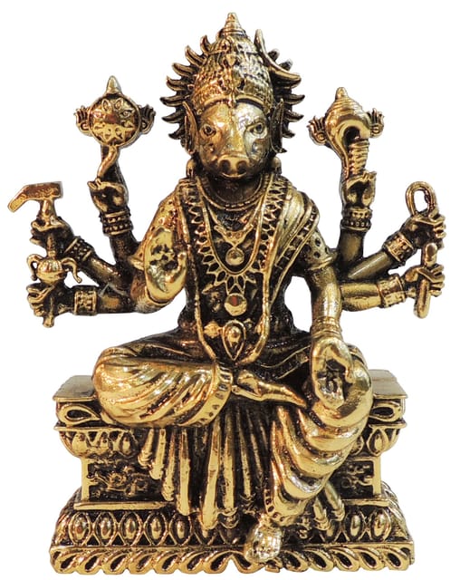 Brass Showpiece Varaha God Idol Statue - 2.2*1.2*4 Inch (BS1819 C)