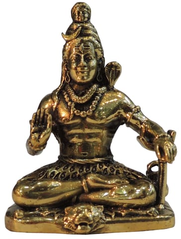 Brass Showpiece Shiv Ji God Idol Statue - 3*1.5*3 Inch (BS1734 C)