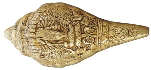 Brass Showpiece Conch God Idol Statue - 9.5*4.2*4 Inch (BS873 B)