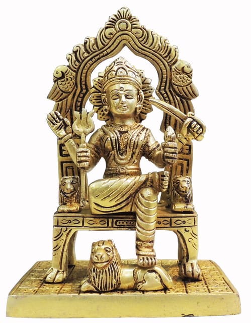 Brass Showpiece Santoshi Maa God Idol Statue - 5*3.6*7.7 Inch (BS1812 D)
