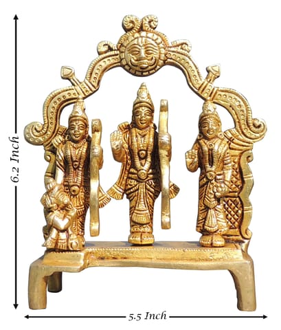 Brass Showpiece Ram Darbar God Idol Statue - 5.5*1.5*6.2 Inch (BS1394 H)