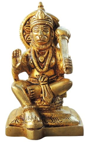 Brass Showpiece Hanuman Ji Statue - 2.5*2.7*4.5 Inch (BS1333 F)
