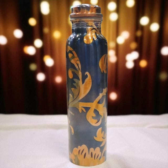 Copper Drinking Water Bottle, Capacity : 900 ML - 2.5*2.5*11 Inch (BC202 G)