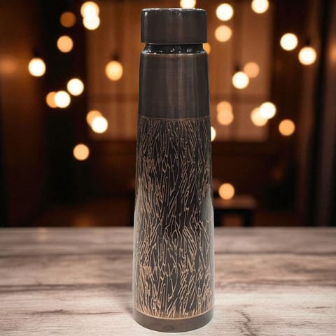 Copper Drinking Water Bottle, Capacity : 900 ML - 2.6*2.6*10.5 Inch (BC202 E)