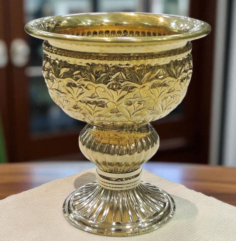 Brass Decorative Bowl With Stand - 4.2*4.2*4.6 Inch (AT073 B)