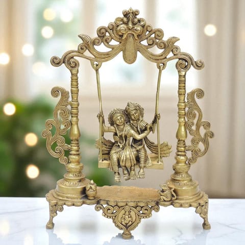 Brass Showpiece Radha Krisna God Idol Statue - 14.5*4.5*18.5 Inch (BS1629 E)