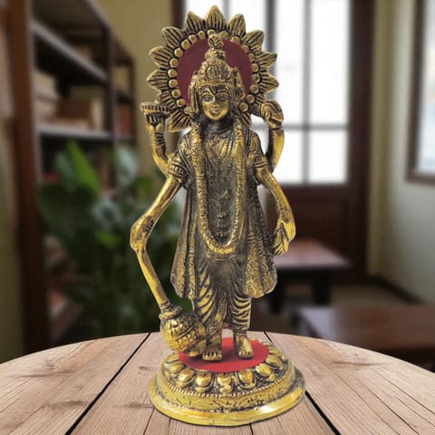 Aluminium Showpiece Standing Vishnu Ji - 3.2*3.2*7.7 Inch (AS482 V)