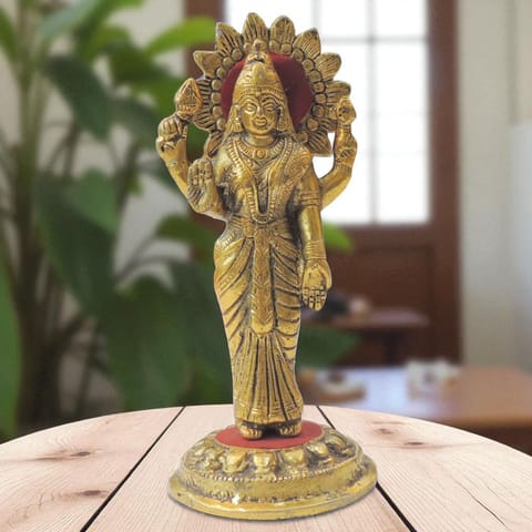 Aluminium Showpiece Standing Laxmi Ji - 3.2*3.2*7.5 Inch (AS482 L)