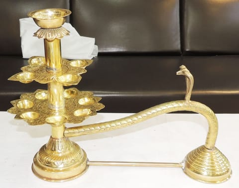 Brass Showpiece Ganga Arti, 11 Wicks - 17*7*12 Inch (F721 F)