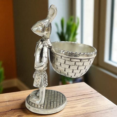 Aluminium Showpiece Rabbit Basket - 5*3.5*8 Inch (AS494 S)