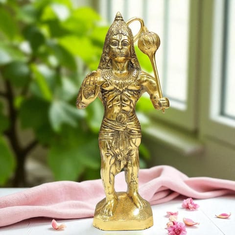 Aluminium Showpiece Standing Hanuman Ji - 6.5*4.5*16 Inch (AS488 G)