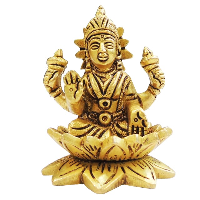 Brass Showpiece Laxmi Ji God Idol Statue - 2.5*2.5*3.5 Inch (BS1874 L)