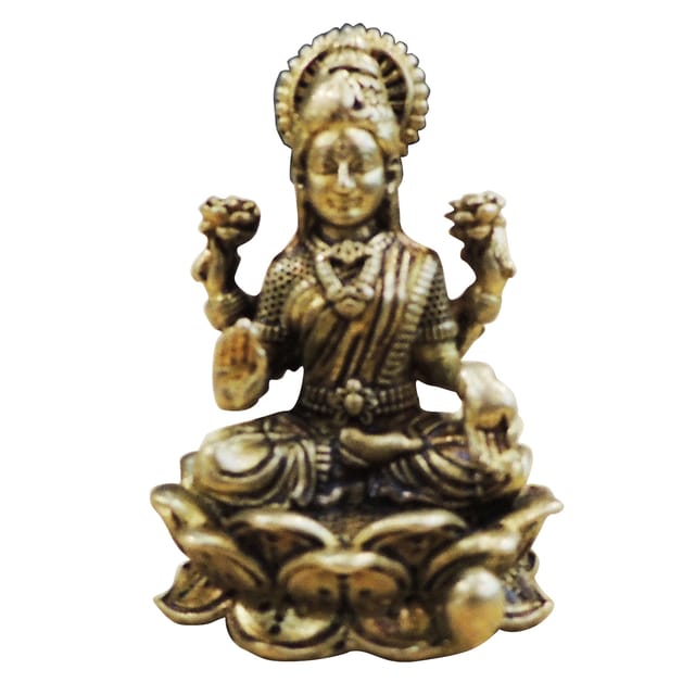 Brass Showpiece Laxmi Ji God Idol Statue - 1.5*1.5*2 Inch (BS1869 L)