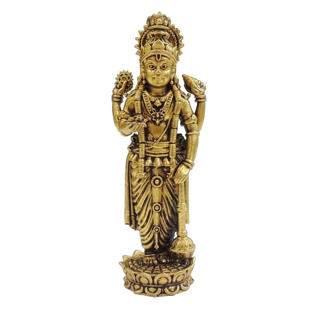 Brass Showpiece Vishnu Ji God Idol Statue - 2*1.5*5 Inch (BS1868 V)
