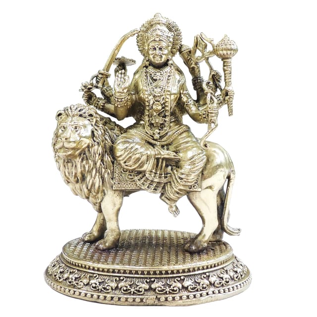Brass Showpiece Durga Ji God Idol Statue - 4.5*3.7*6 Inch (BS1844 C)