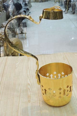 Brass Showpiece Bottle Holder Diwali Gifting Item - 6*3.2*9.2 Inch (B310 A)