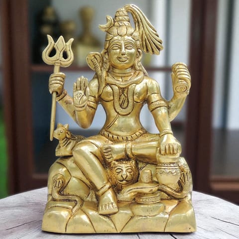 Brass Showpiece Shiv Ji God Idol Statue - 2.5*5*7.5 Inch (BS1834 C)