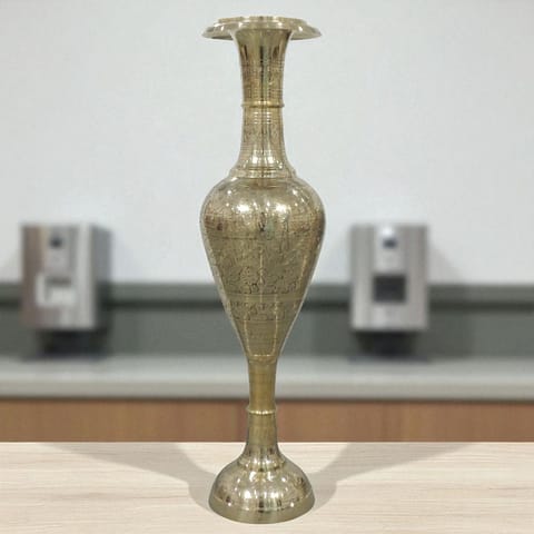 Brass Home Decorative Flower Pot, Vase - 9*8.5*34 Inch (F784 D)