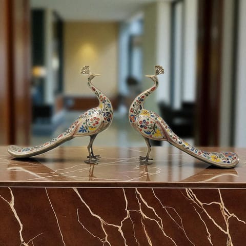 Brass Home Decorative Peacock  Showpiece Statue - 23*6.5*22 Inch (AN269 C)
