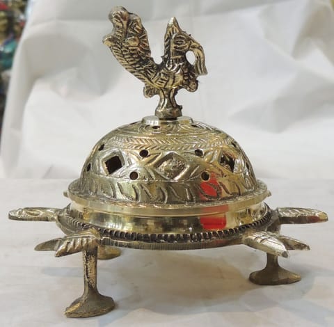 Brass Peacock Luab Dan No. 1 - 5*5*4.5 Inch (Z642 B)