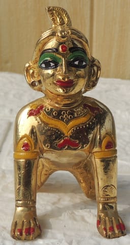 Brass Showpiece Radha Rani God Idol Statue - 4*2*4.2 Inch (BS1591 F)