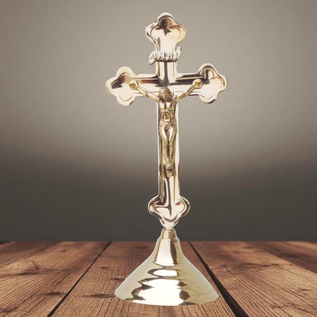 Brass Decorative Showpiece Jesus On Cross - 4.5*3.7*10 inch (F377 C)